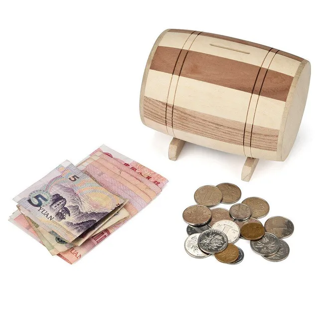 Trendová peňaženka v tvare dreveného suda Čad