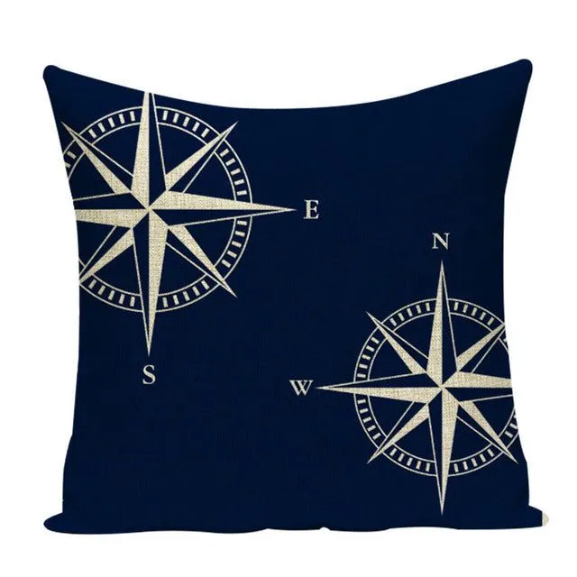 Nice and cosy cushion cover with nautical patterns