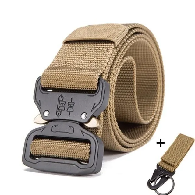 Military belt with Cobra buckle 125cm khaki1