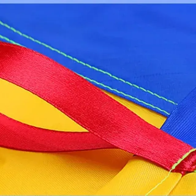 Fun rainbow sail for children's games - quality material with sewn handles for easier handling