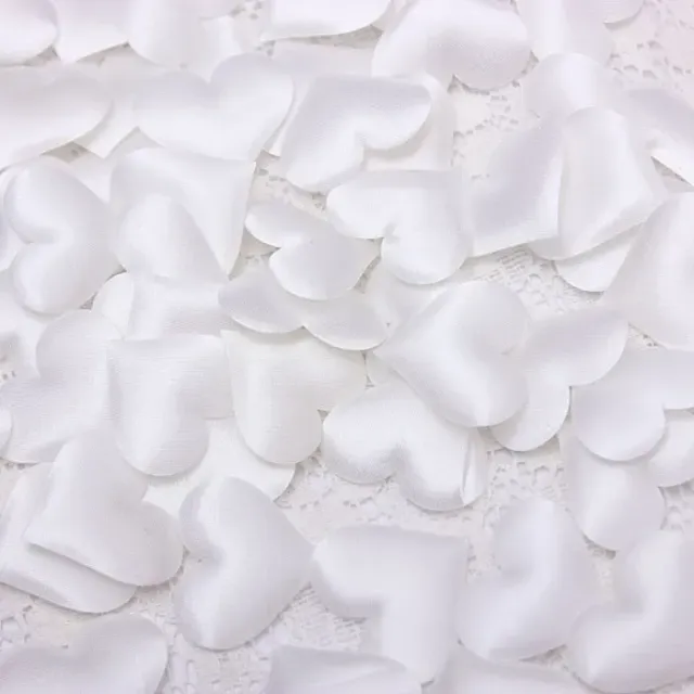 100 pcs of cloth heart confetti for decoration of Valentine's party or wedding reception
