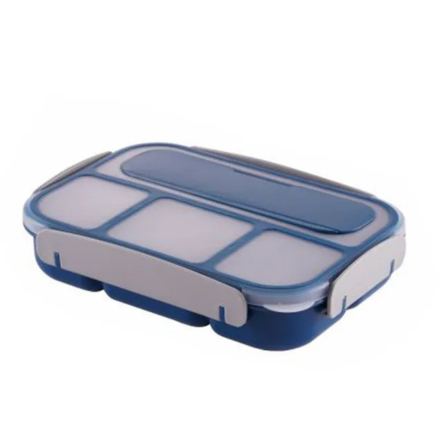 Closing snack or lunch box with plastic fork