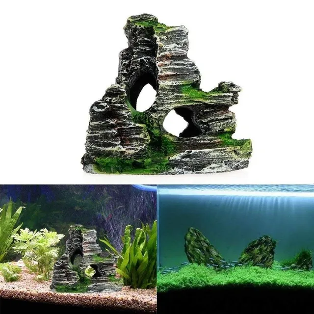 Decorative caves into the aquarium