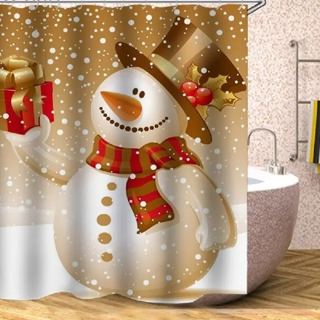 Christmas shower curtain C52