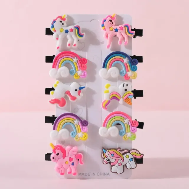 Cute clips for small coolers with silicone decoration - several variants of motif