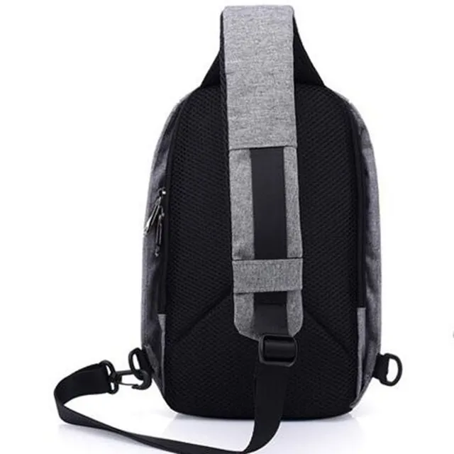 Stylish men's USB travel shoulder bag