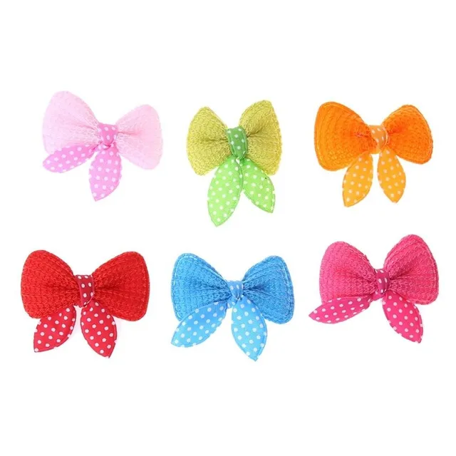 Clips for small dogs with bow 10 pcs