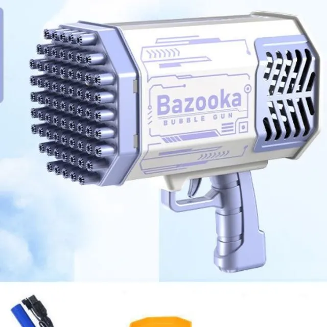 Pistol cu bule de săpun luminoase pentru copii Bazooka