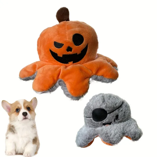 Pulpo y calabaza de peluche interactivos para perros y gatos en Halloween