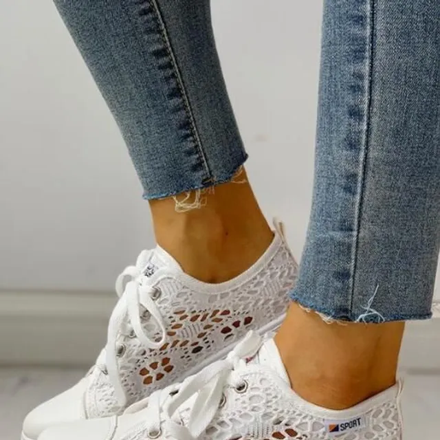 Luxury lace up sneakers for women