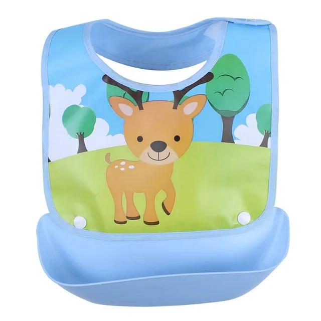 Bavoir pour enfant avec animaux + assiette