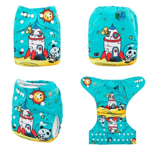 Printed diaper swimsuit for babies A2451