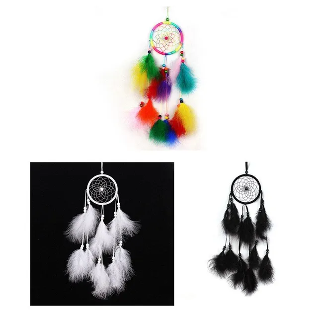 Indian dream catcher with feathers - Rainbow