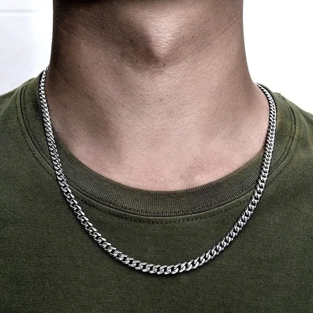 Men's classic stainless steel necklace - more variants