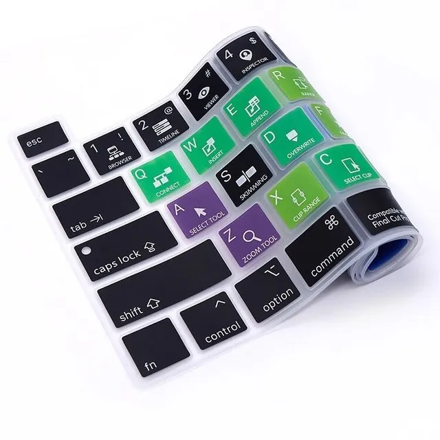 Protective keyboard cover with printing of functional buttons on MacBook Pro 16