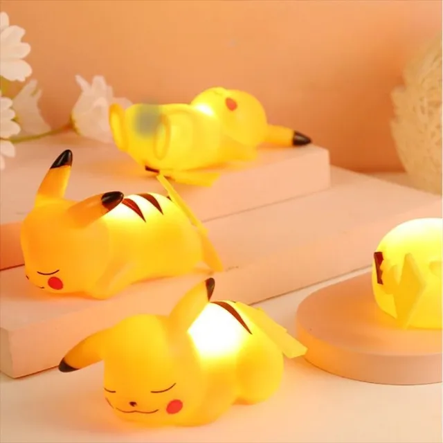 Cute night light with motif of sleeping Pikachu