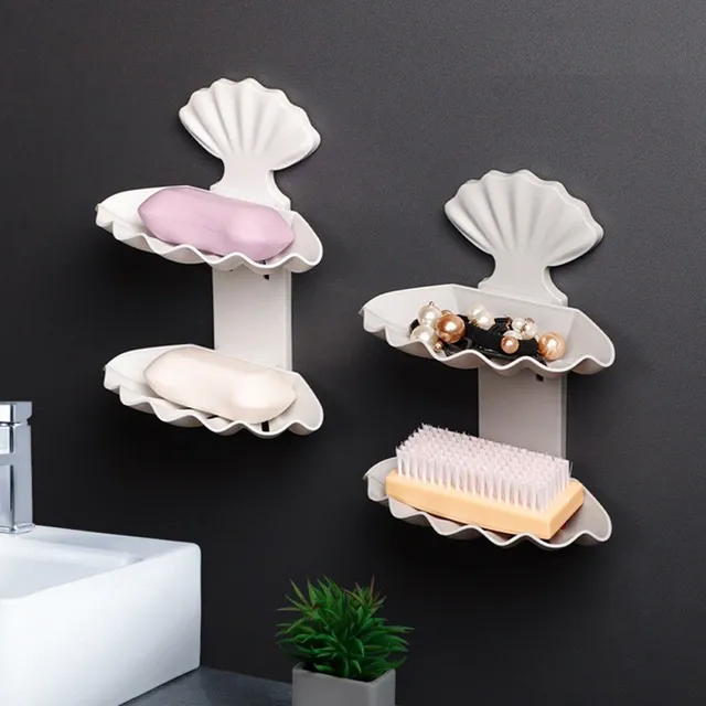 Wall bracket for soap shell shape