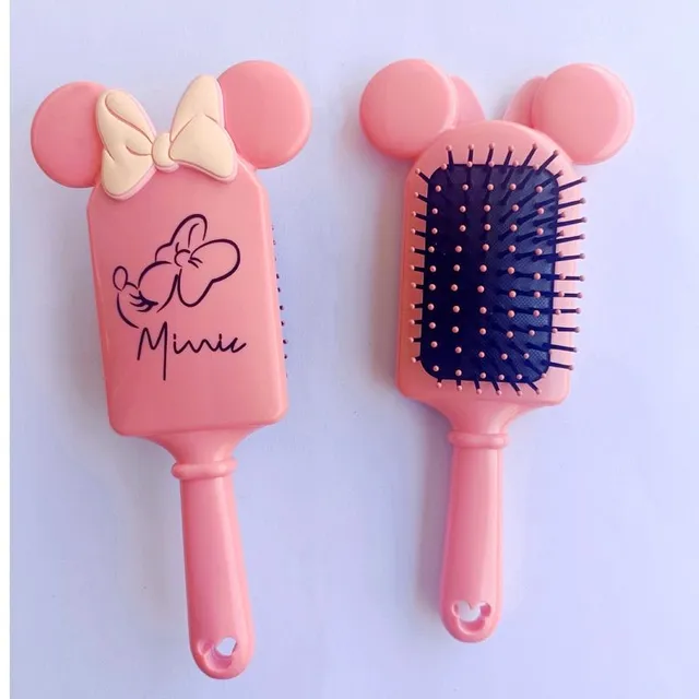 Luxury stylish wide hair brush with popular Disney motif Minnie and Stitch Bernice