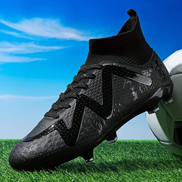 Men's football boots with ankle FG - professional outdoor non-slip breathable laceration