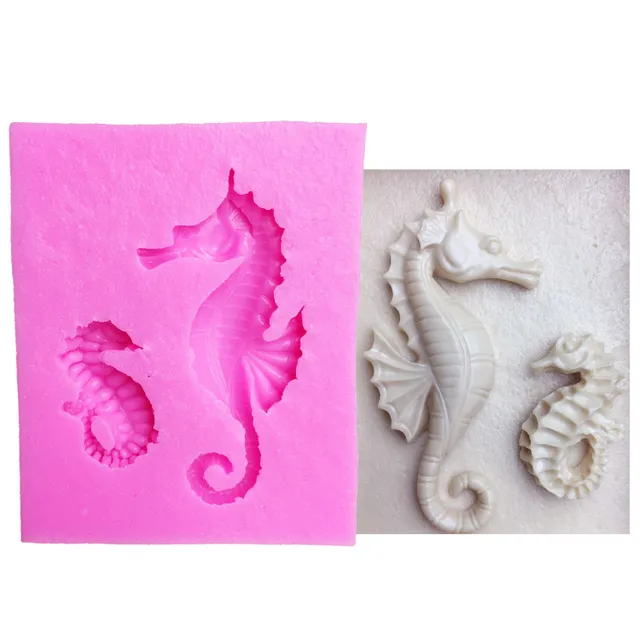 Silicone form of sea horse