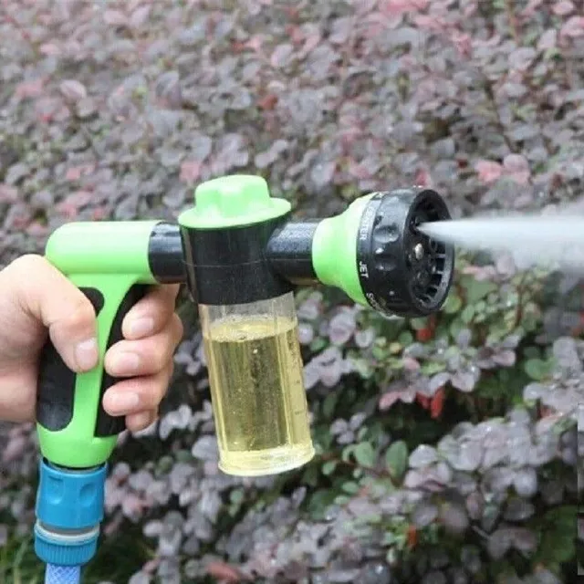 Foam gun for garden hose