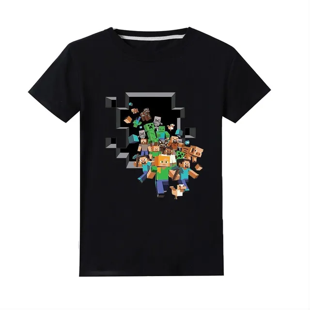 T-shirt with prints for players of the computer game Minecraft