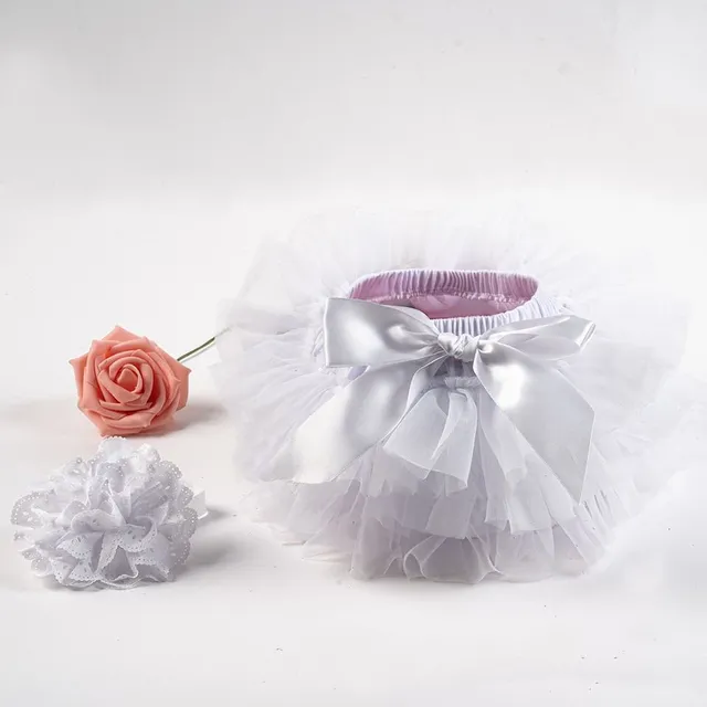 Jupe en tulle stylée pour fille avec nœud en satin et bandeau assorti - plusieurs variantes de couleurs Losif