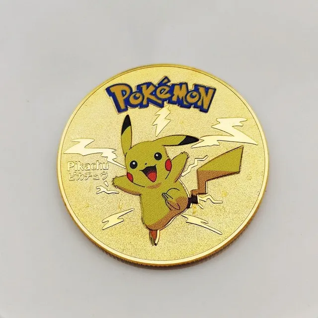 Pozłacana moneta kolekcjonerska Pokémon