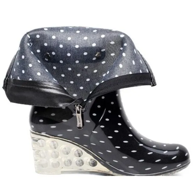 Women's rain boots on wedge