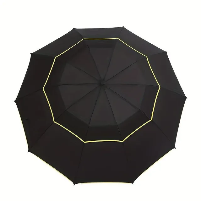 1pc Thick windproof double rain cover umbrella, portable and durable all-weather umbrella