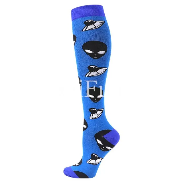 Compression high socks with different colours