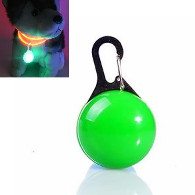 Illuminated round LED pendant for collar