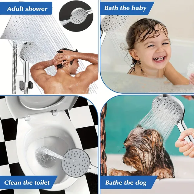 Zlepšite svoju kúpeľňu Použite tento štýlový sprchovací kút súpravy 10 A 8 z nerezovej ocele!