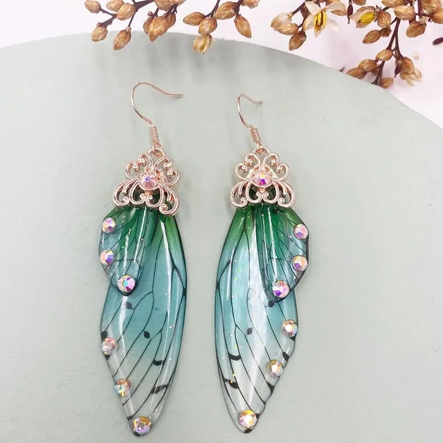 Women's dangle earrings wings Jeanice