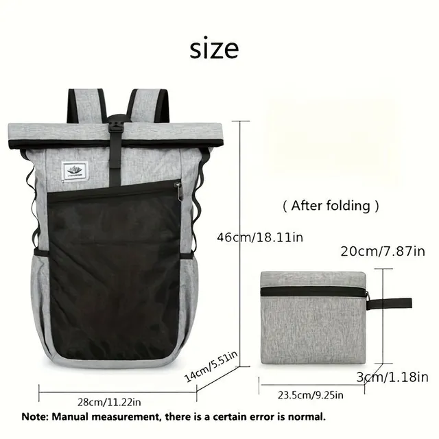 Foldable sports backpack 1x - multifunctional, lightweight, waterproof