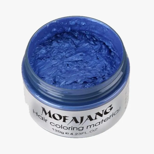Colored hair wax - temporary hair coloring blue