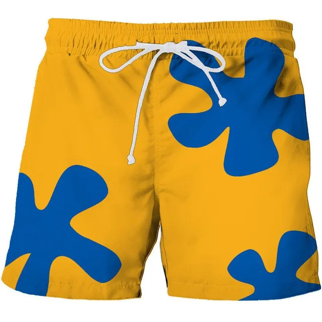 Luxury men's shorts swimwear with print of Patrick's shorts from SpongeBob SquarePants