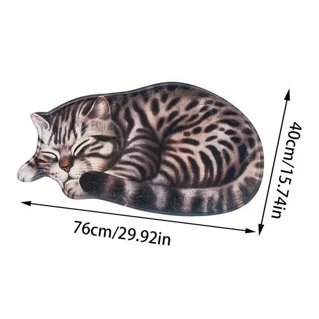 Smooth, fast-drying and anti-slip pad with cat pattern