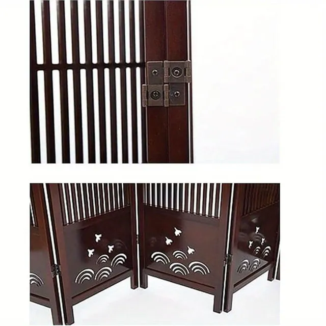 Set of 8 vintage shiny metal hinges on folding pattern