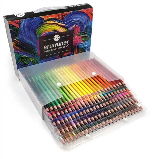 Professional coloured crayons in a set of 120 colours