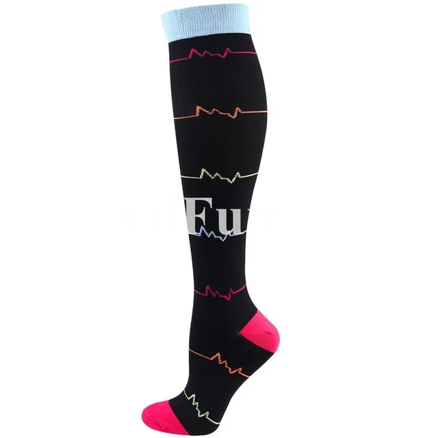 Compression high socks with different colours