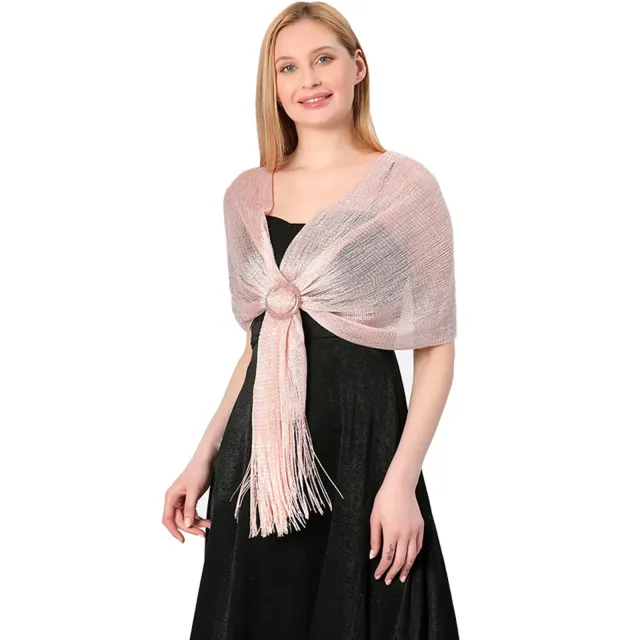 Ladies elegant scarf with long tassel