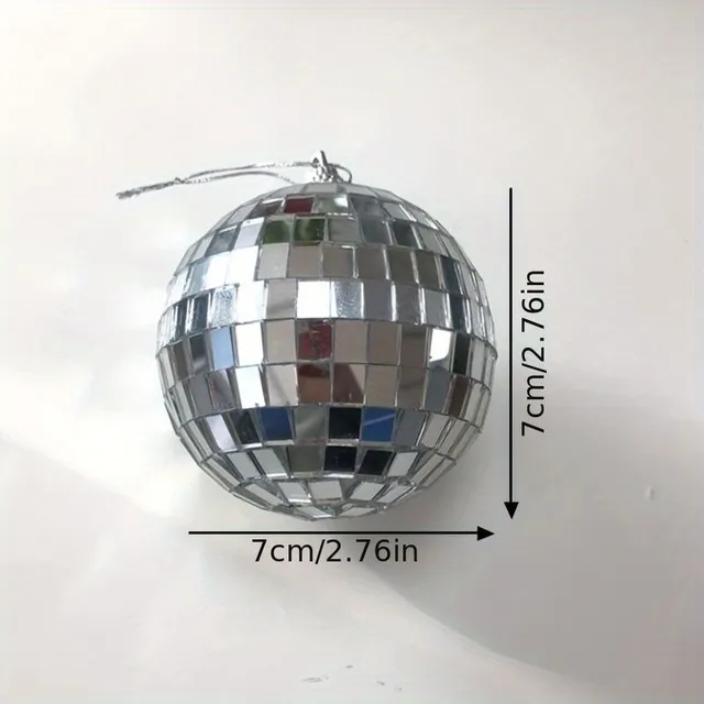 6x Reflective decorative balls 7 cm mirrored, household decorations, parties and cakes. They give shine to every celebration