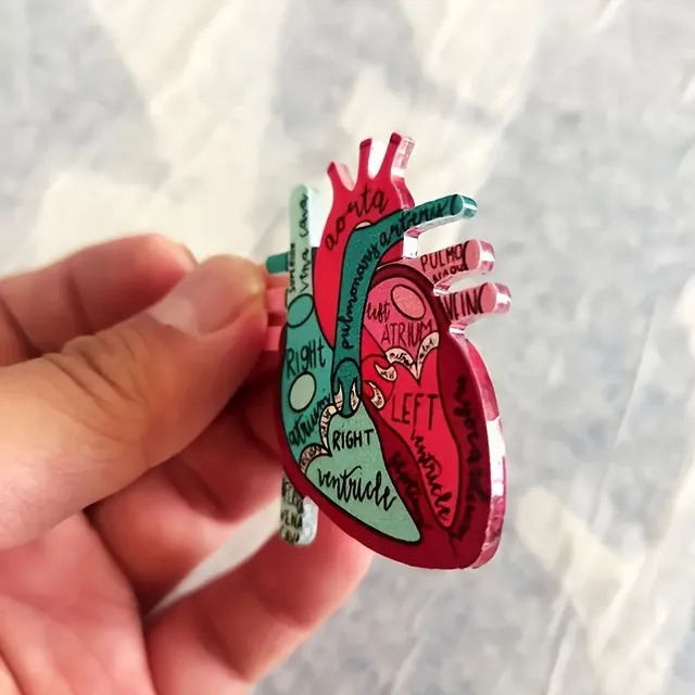 Anatomical heart on string - stylish badge holder for paramedics