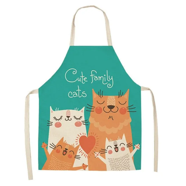 Stylish kitchen apron with cat motif Mini Me