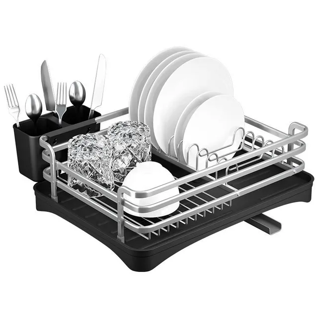 1pc Stainless steel dishwasher with cutlery holder - durable and space-saving