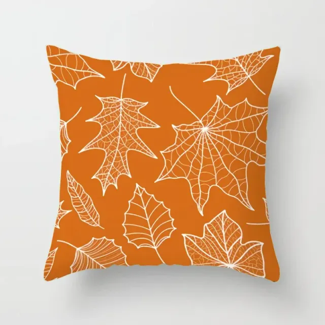 Pillow coating with motive of red maple leaf for decoration of office and home car