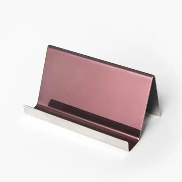 Metal holder for business cards