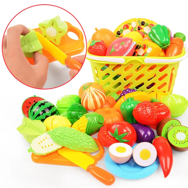 Plastic fruit and vegetables for children - up to 37 pcs