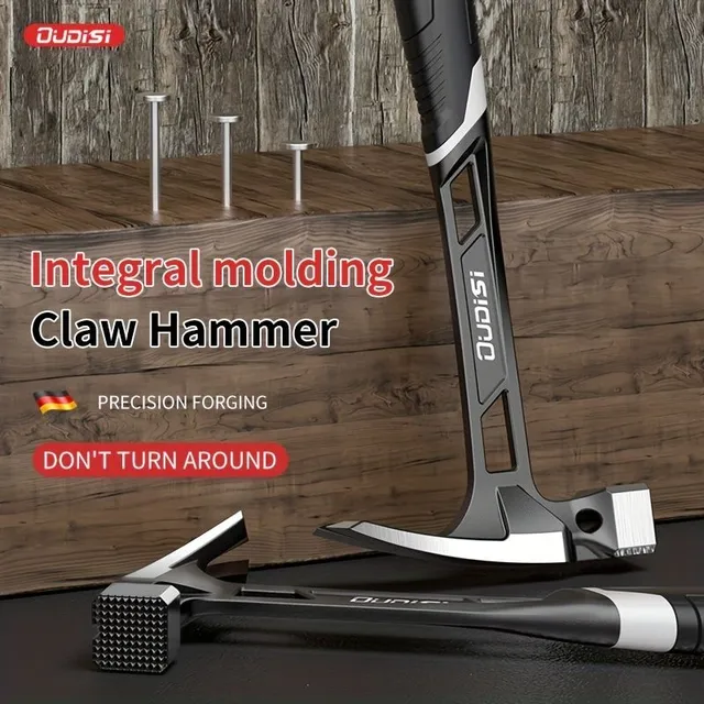 Claw Claw: Professional carpentry hammer for domestic woodwork with integrated seismic handle and anti-slip multifunctional handle